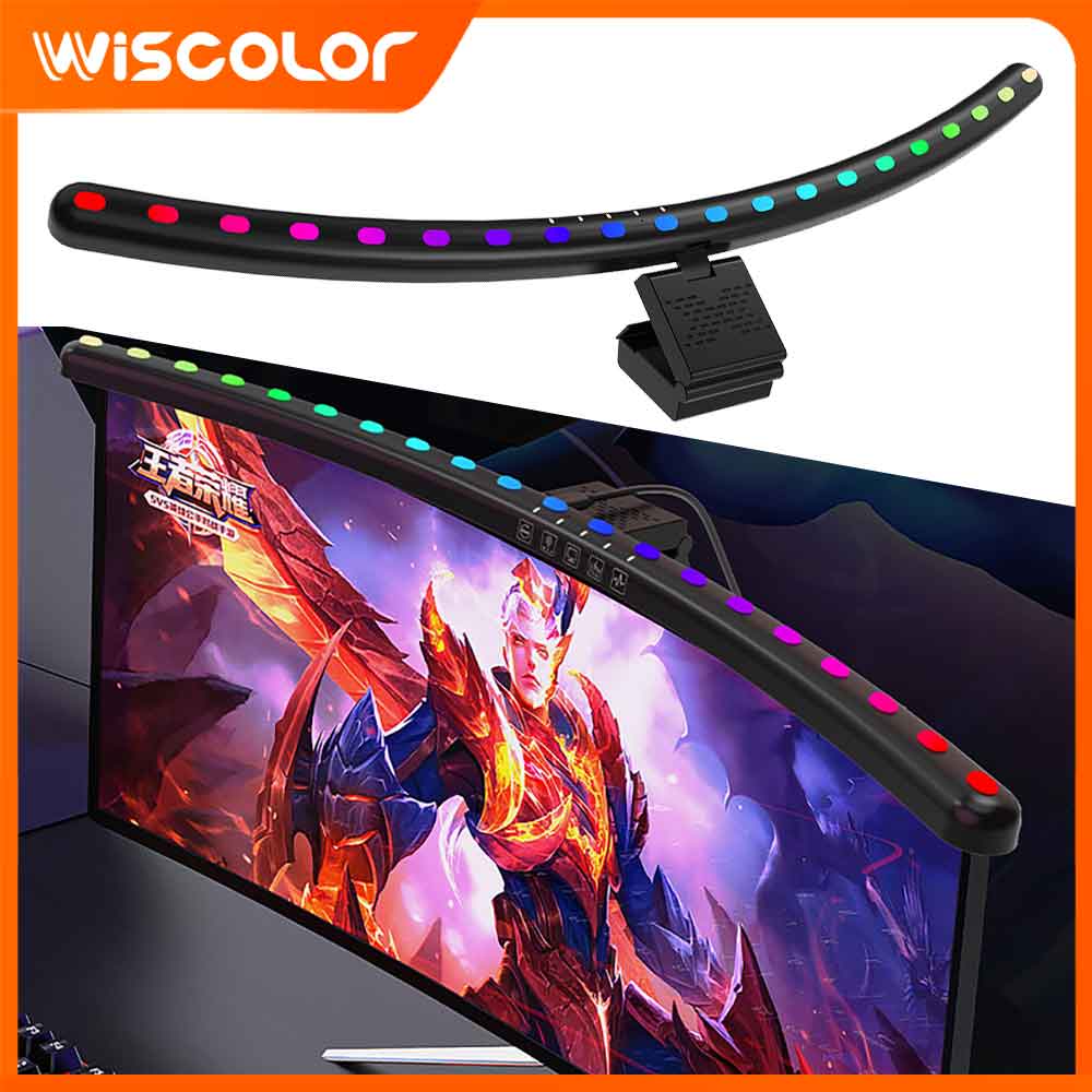 Desk Setup For Office - Barre lumineuse RGB pour moniteur, décoration
