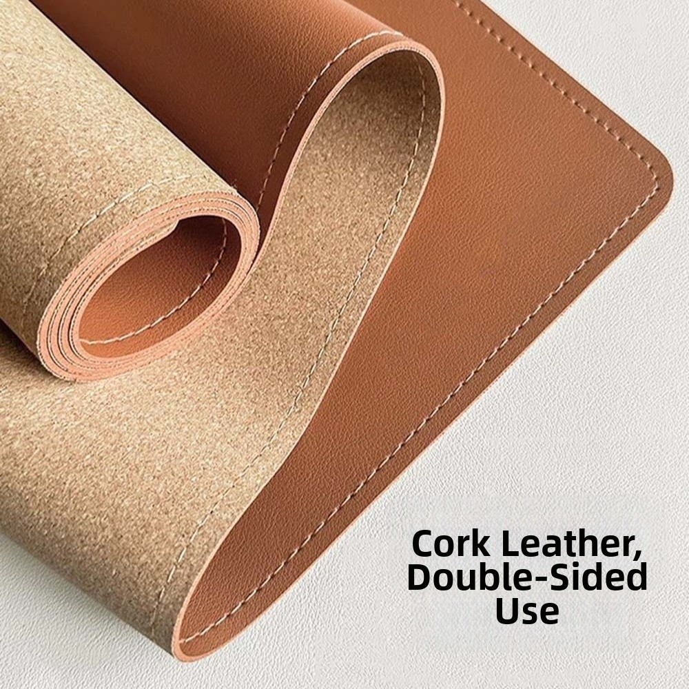 Desk Setup Rug - Tapis de bureau en cuir, bloc-notes
