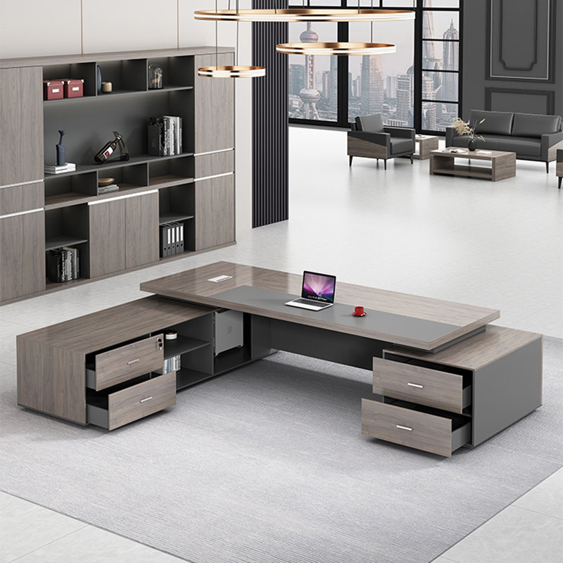 L Shaped Desk Setup - Bureau De rangement De luxe en