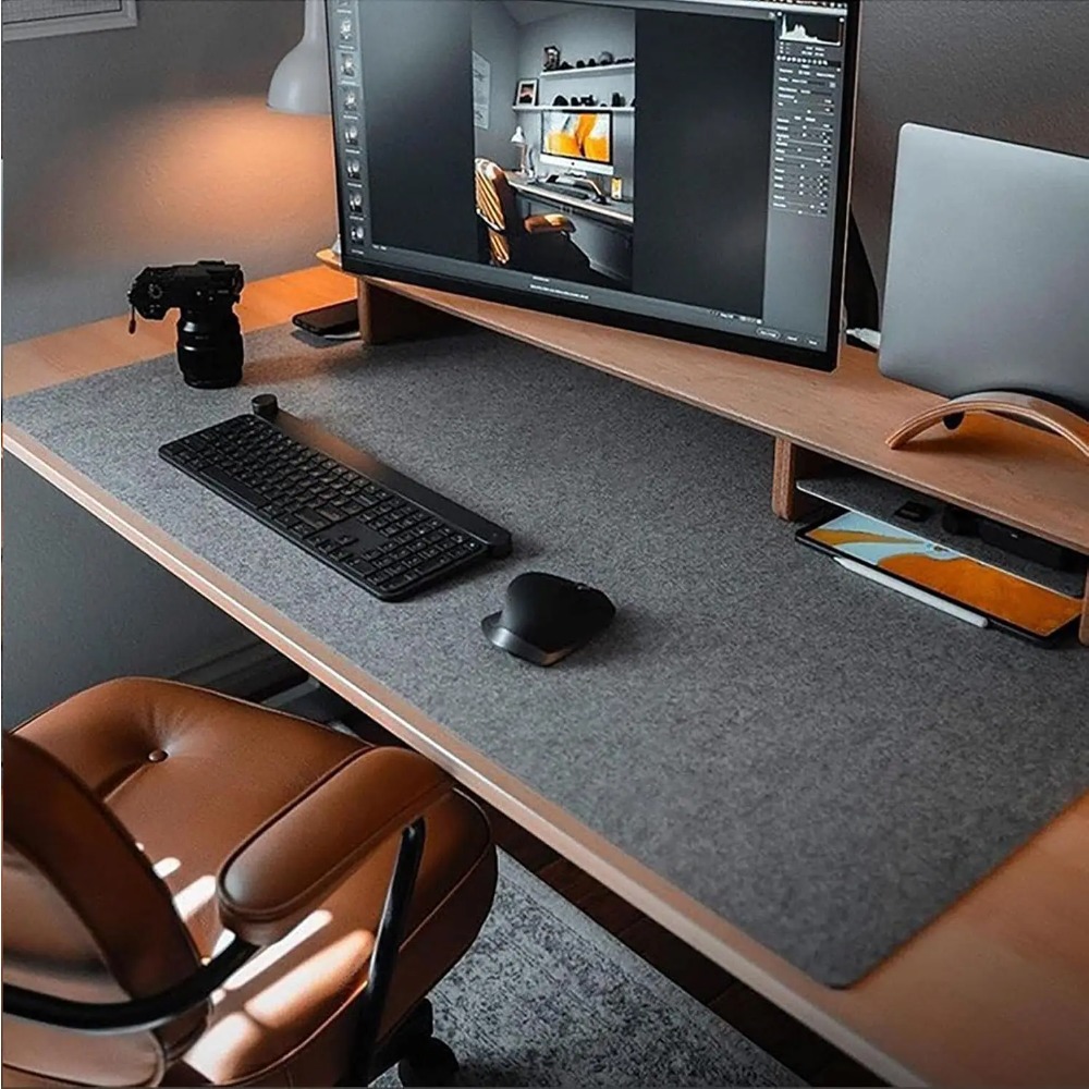 Desk Setup Rug - Tapis de bureau en feutre pour