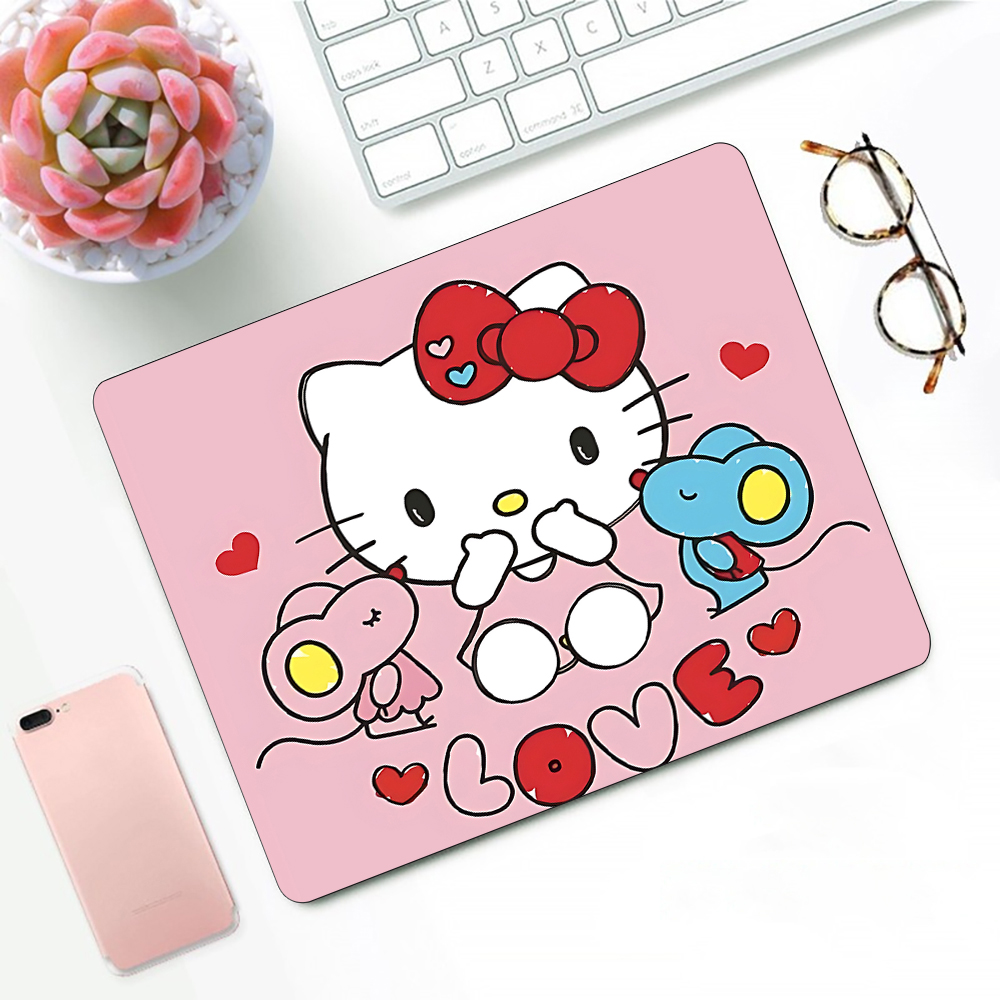 Desk Setup Anime - Tapis de souris de jeu rose