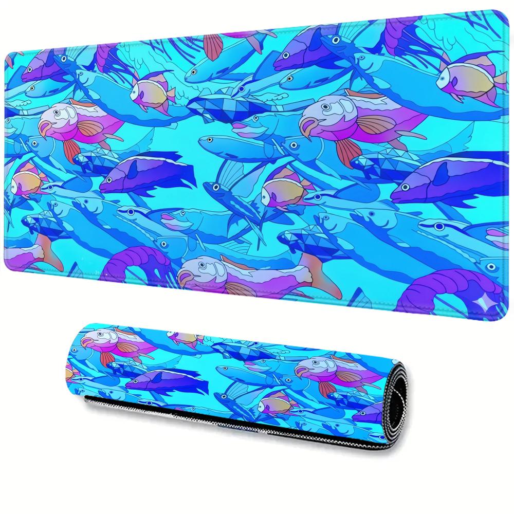 Desk Setup Anime - Tapis de Souris en Caoutchouc HD