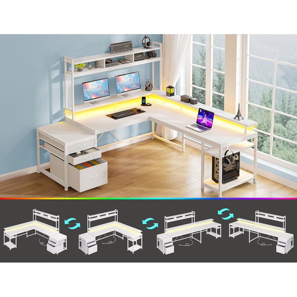 Bureau en L de 104 pouces pour - L Shaped Desk Setup avis et prix