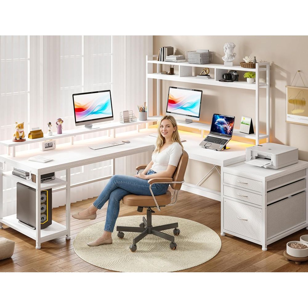 Bureau en L de 104 pouces pour - L Shaped Desk Setup avis et prix