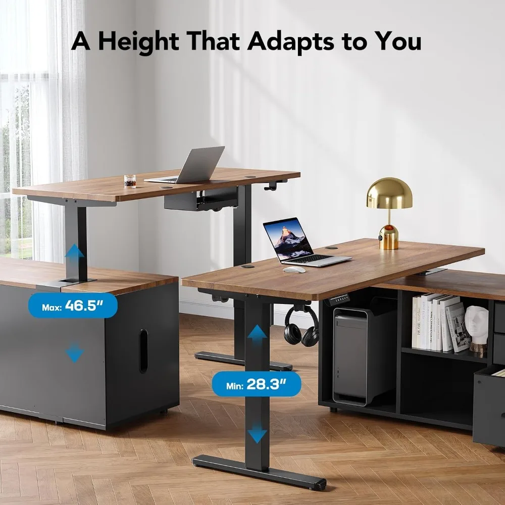Bureau debout en forme de L HU - L Shaped Desk Setup avis et prix
