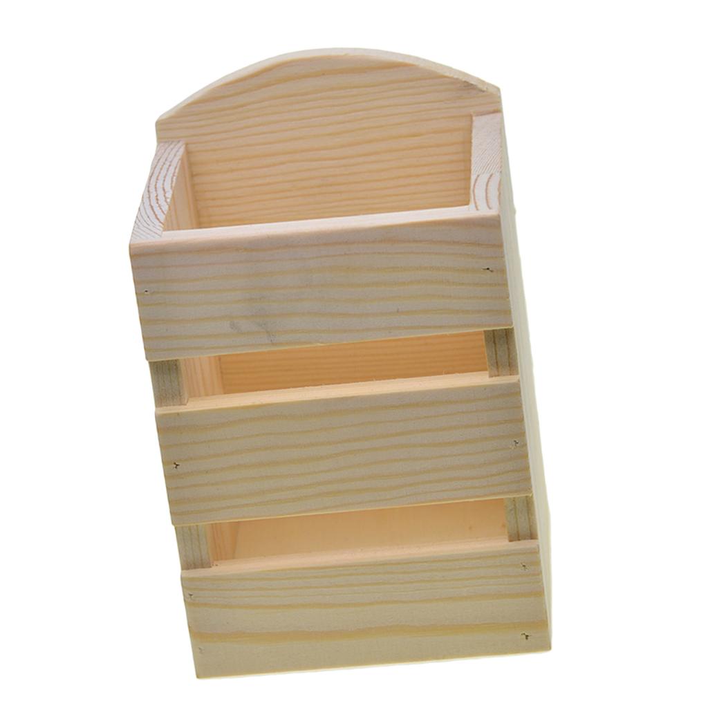 Porte-stylos en bois naturel,  - Desk Setup Minimal avis et prix