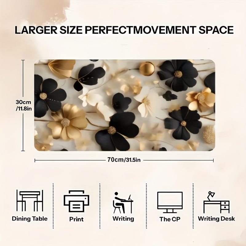 Grand tapis de bureau floral n - Desk Setup Gaming And Work avis et prix