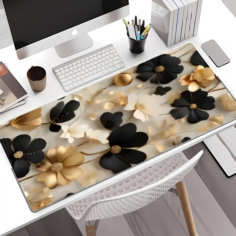Grand tapis de bureau floral n - Desk Setup Gaming And Work avis et prix