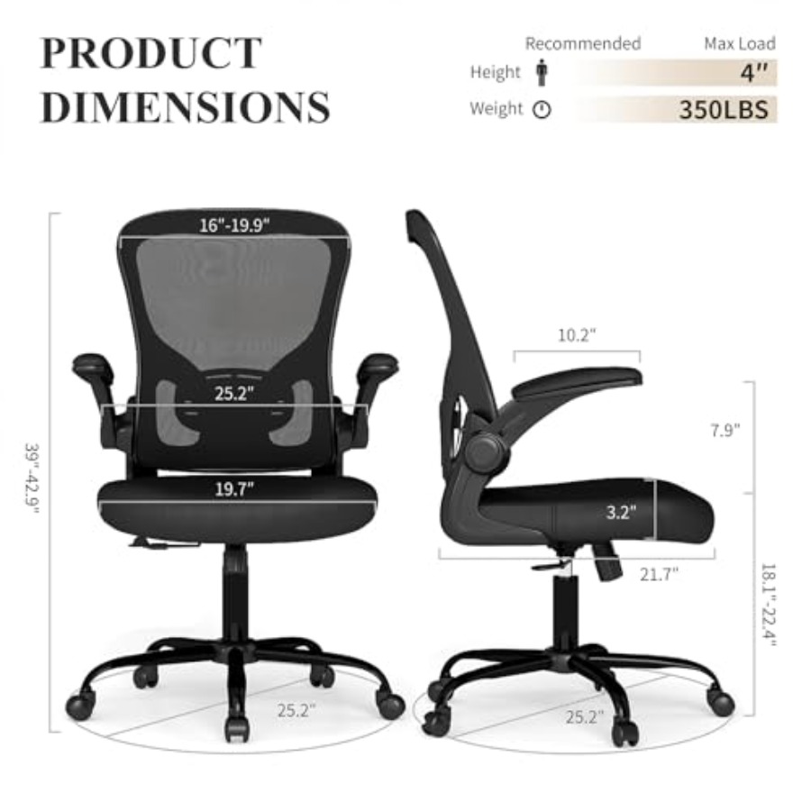 Chaise de bureau en maille, ch - Desk Setup Height avis et prix