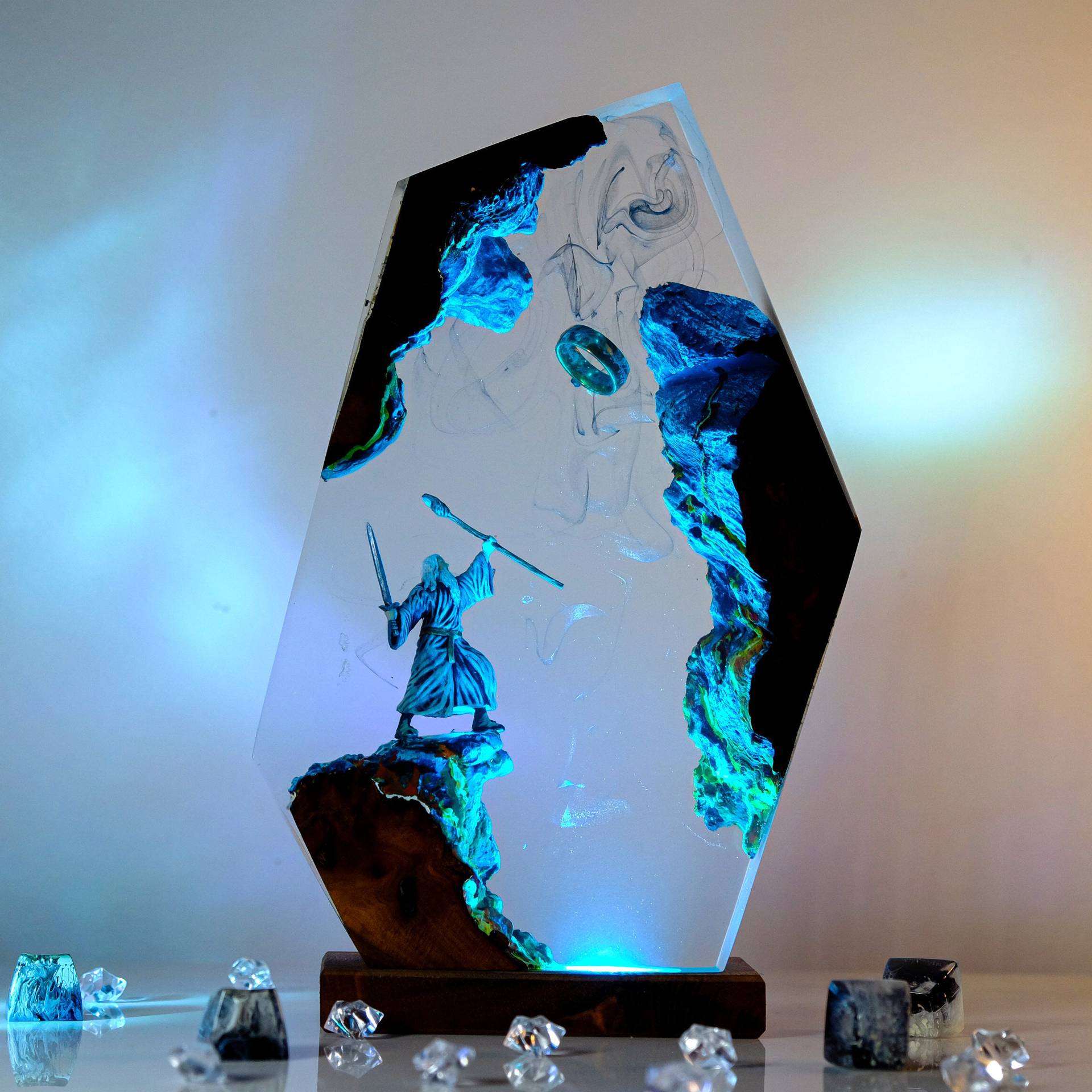 Lampe de table en résine Scène - Desk Setup Decor avis et prix
