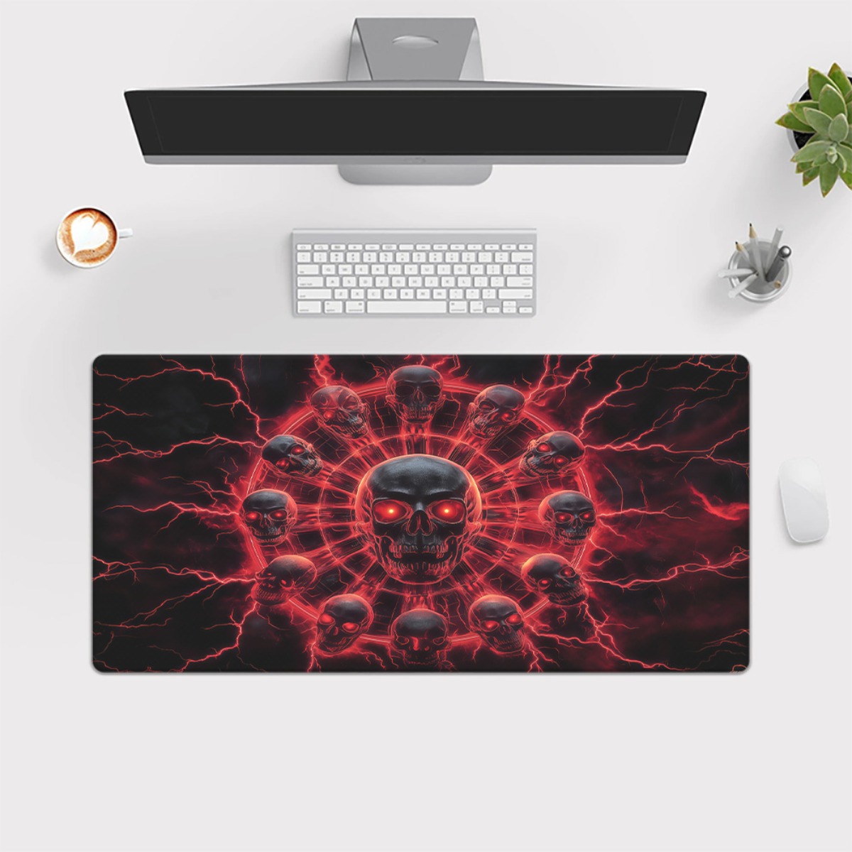 Tapis de bureau gaming Pentagr - Desk Setup Red avis et prix