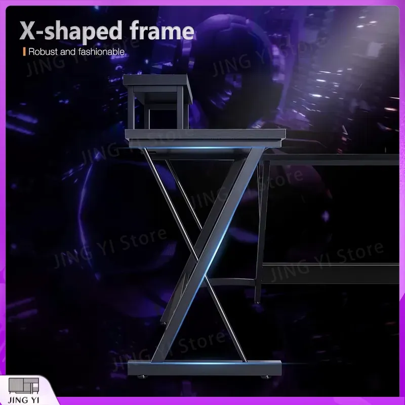 Bureau de jeu en forme de L av - L Shaped Desk Setup avis et prix