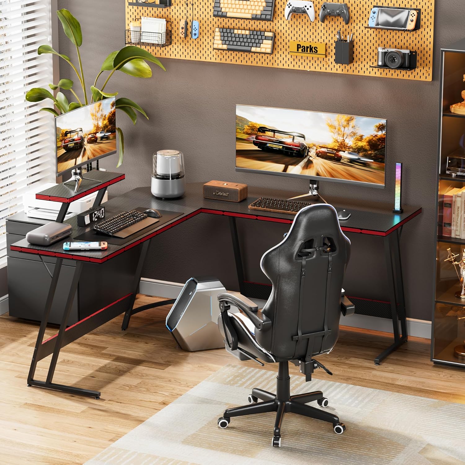 Bureau de jeu en forme de L ré - L Shaped Desk Setup avis et prix