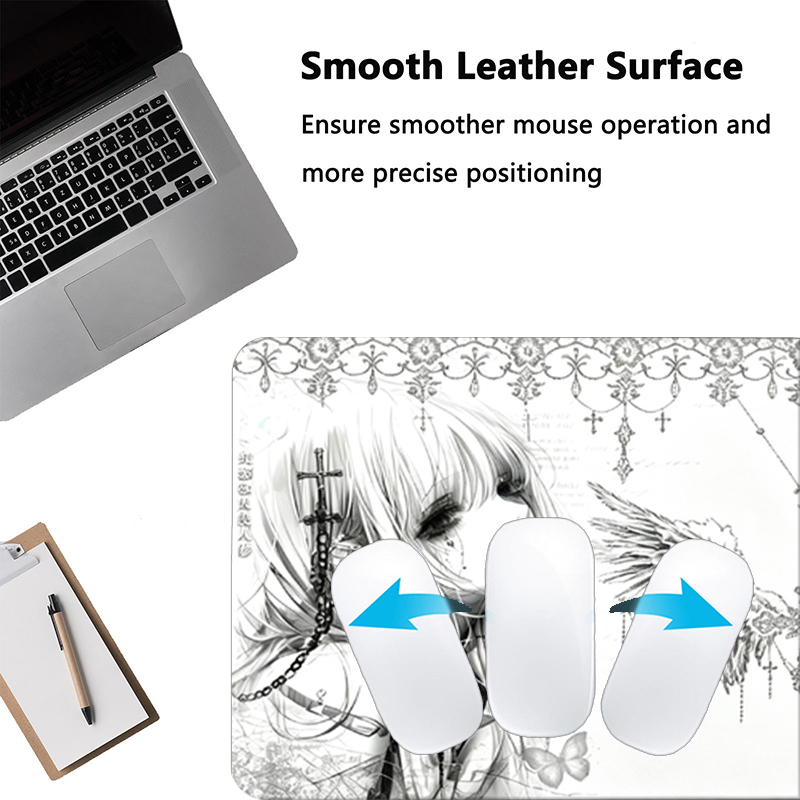 Tapis de souris en cuir noir e - Desk Setup Rug avis et prix