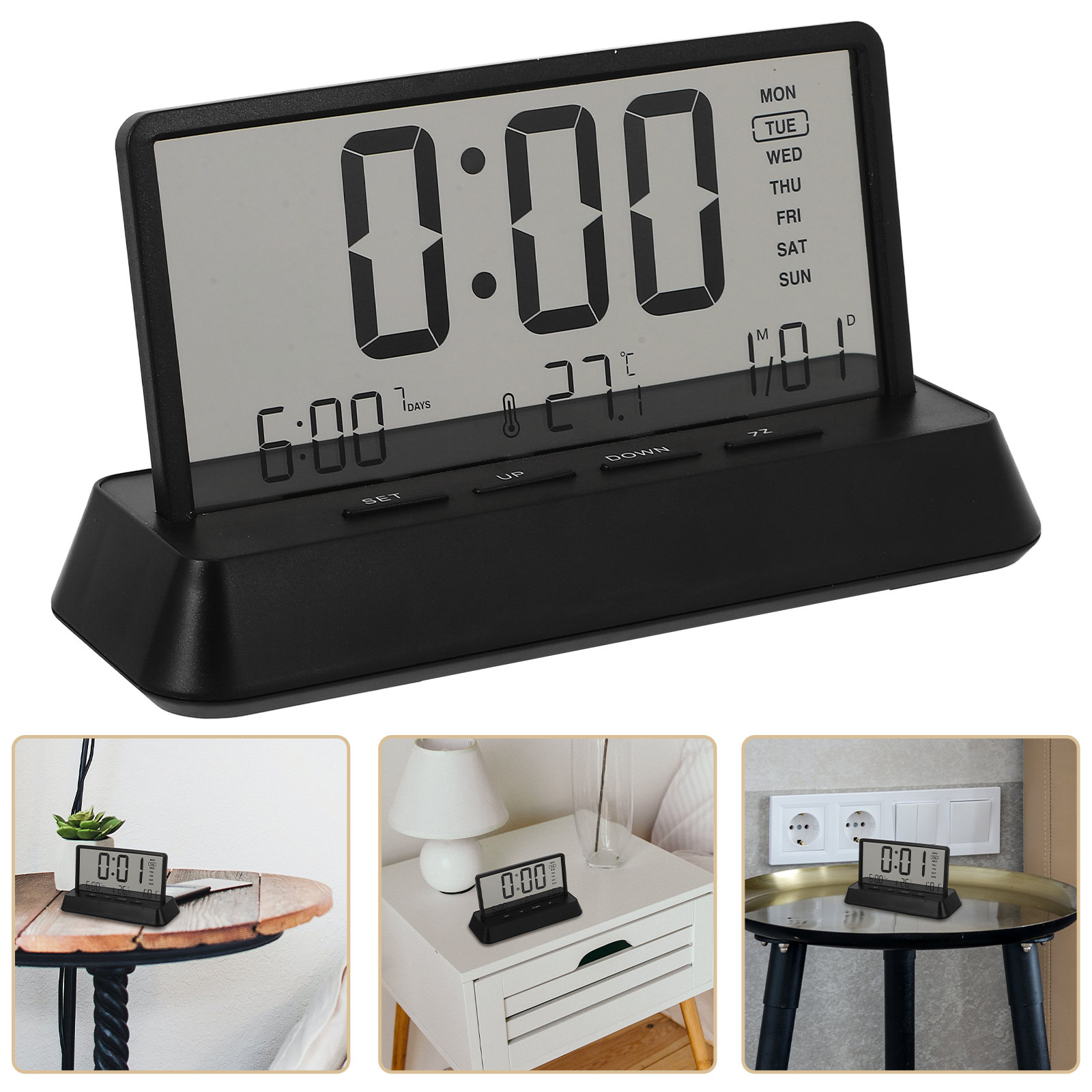 Réveil numérique compact en pl - Desk Setup For Office avis et prix